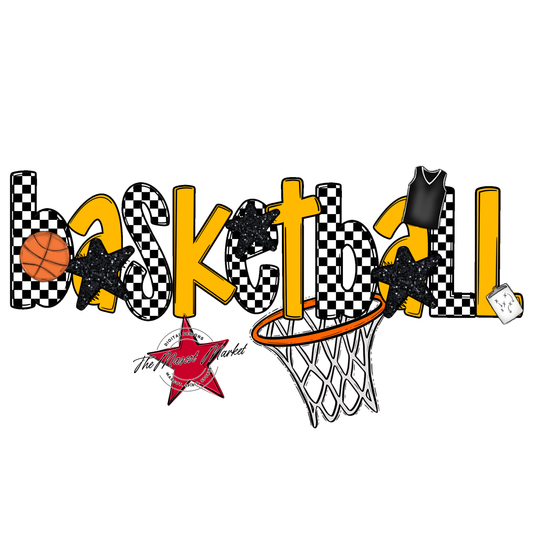 Basketball Checker Alpha-Yellow