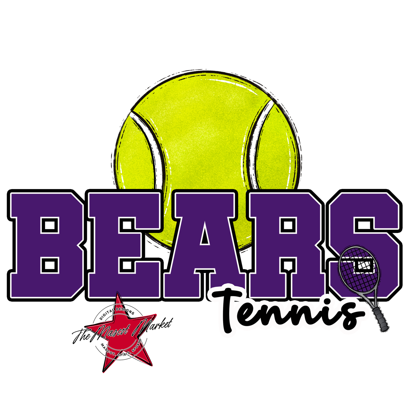 Bears Varsity Tennis Design-Purple