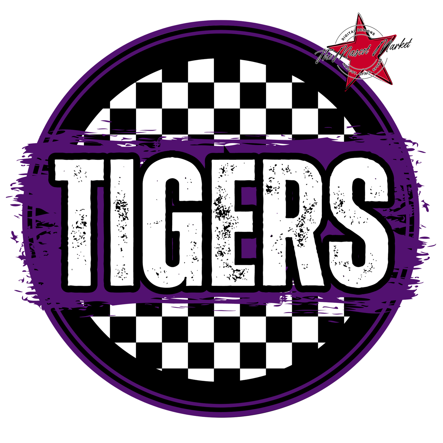 Tigers Circle Frame-Purple