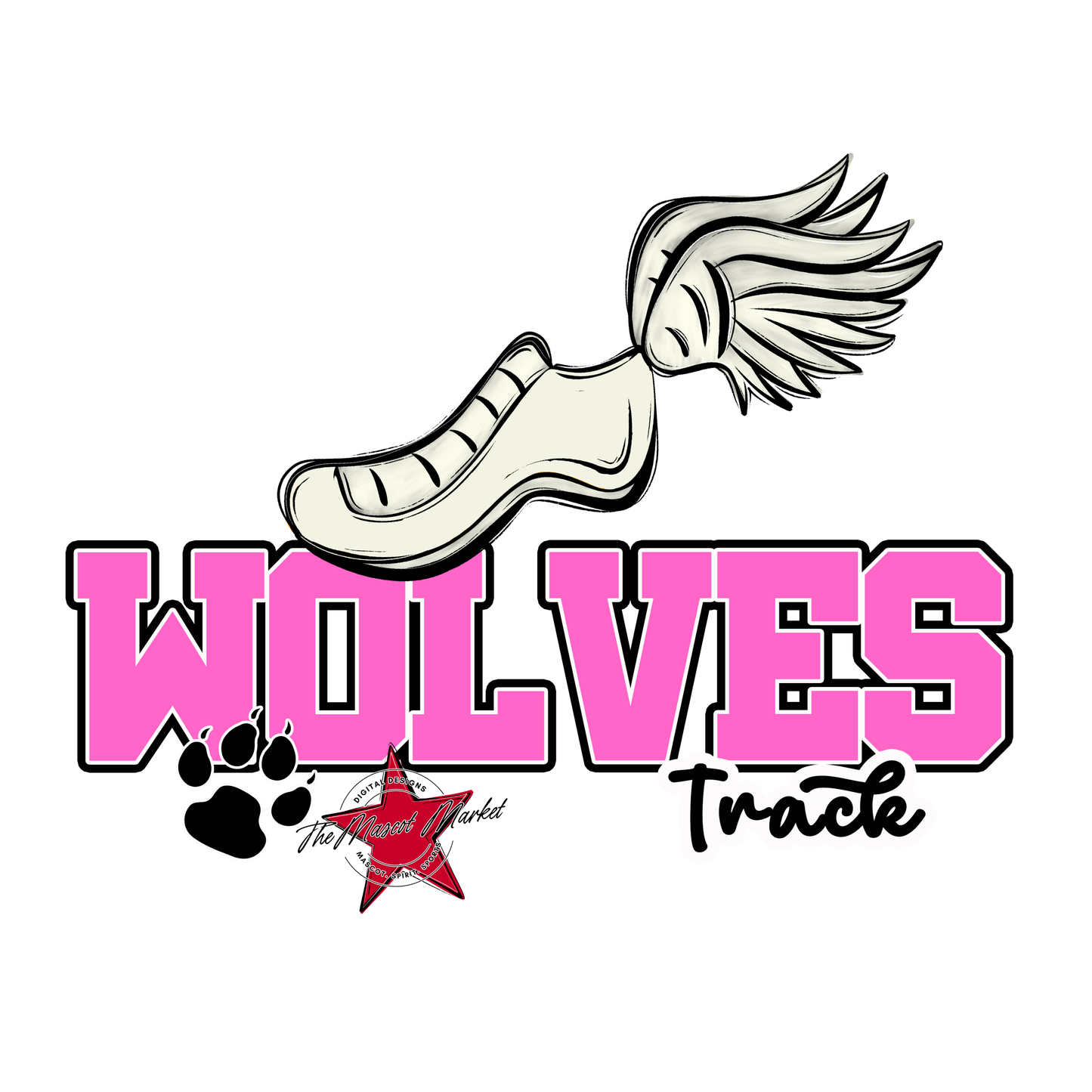 Wolves Varsity Track-Baby Pink