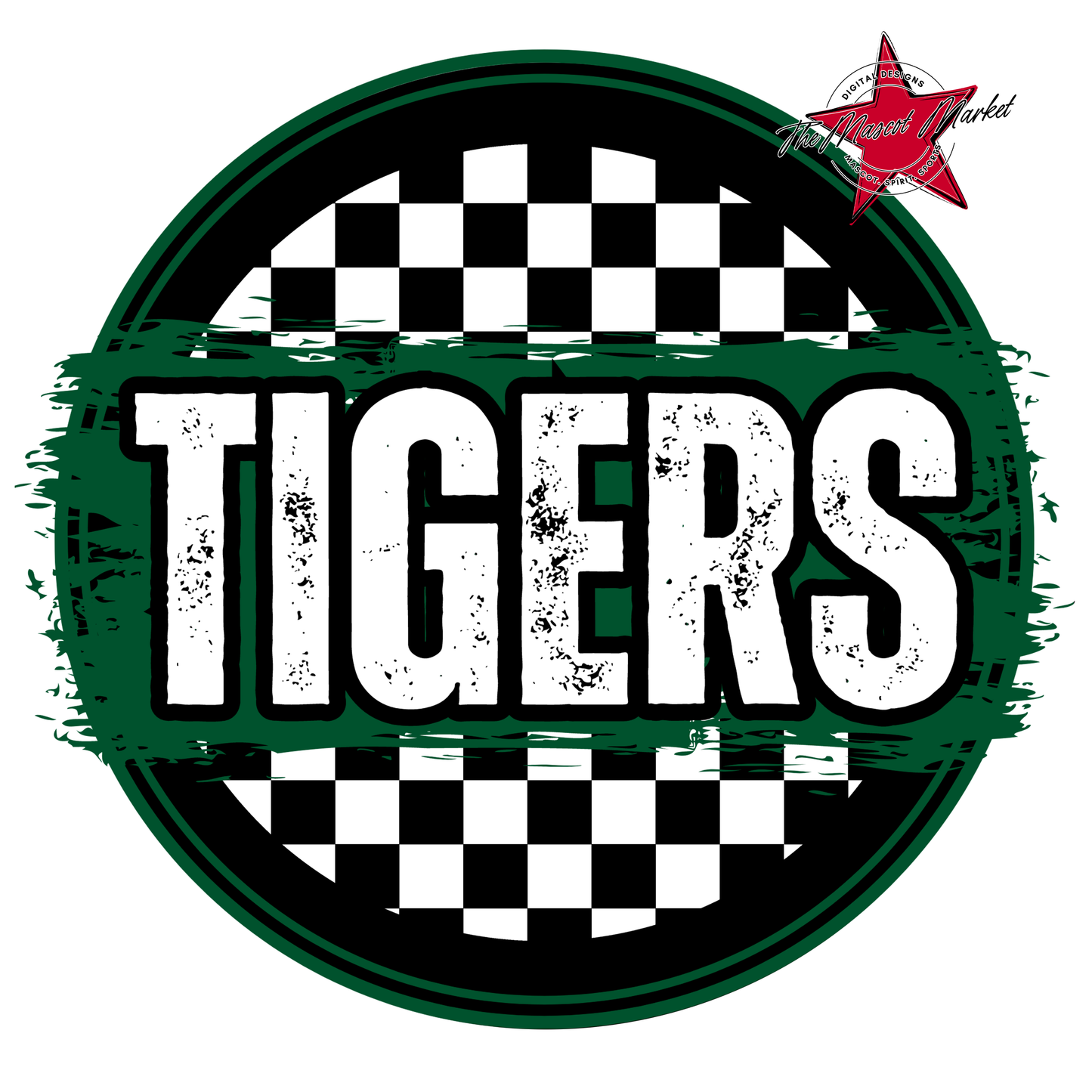 Tigers Circle Frame-Green