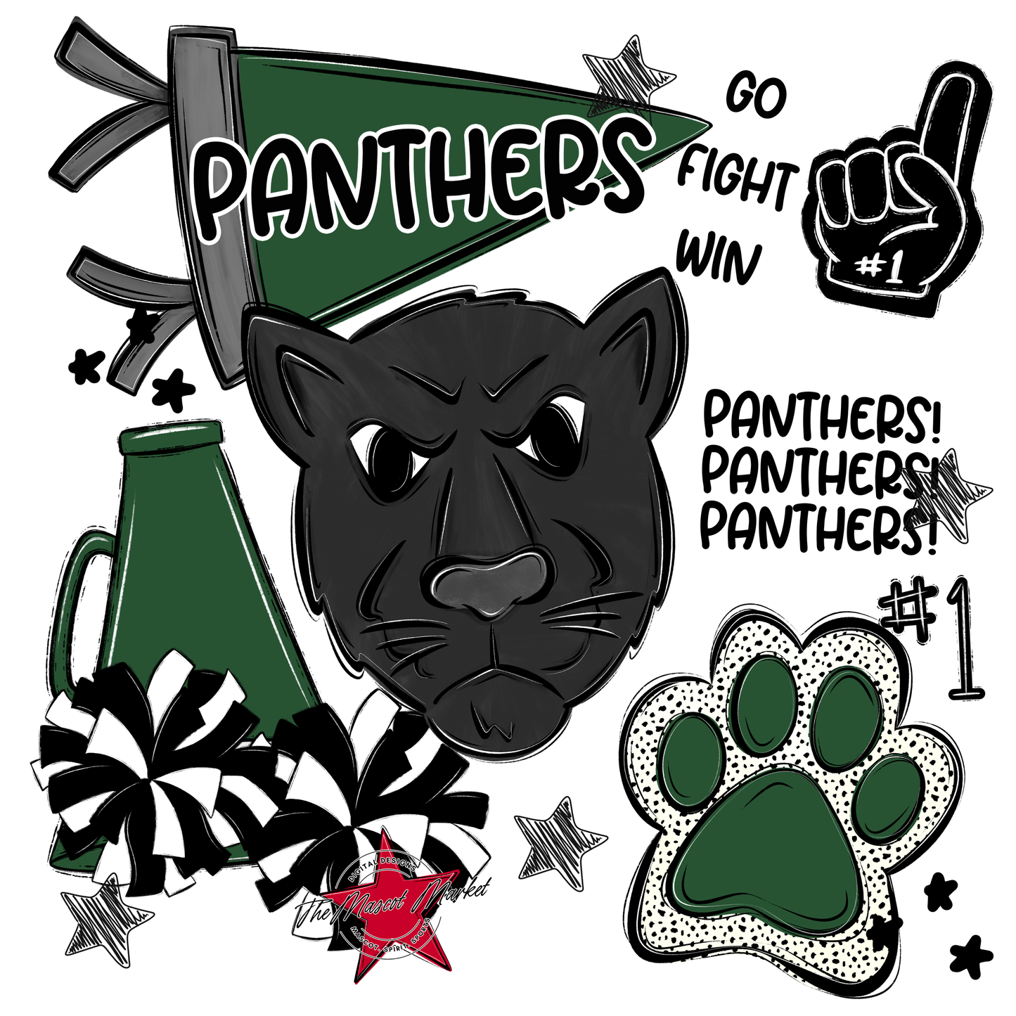 Panthers Spirit Design-Green