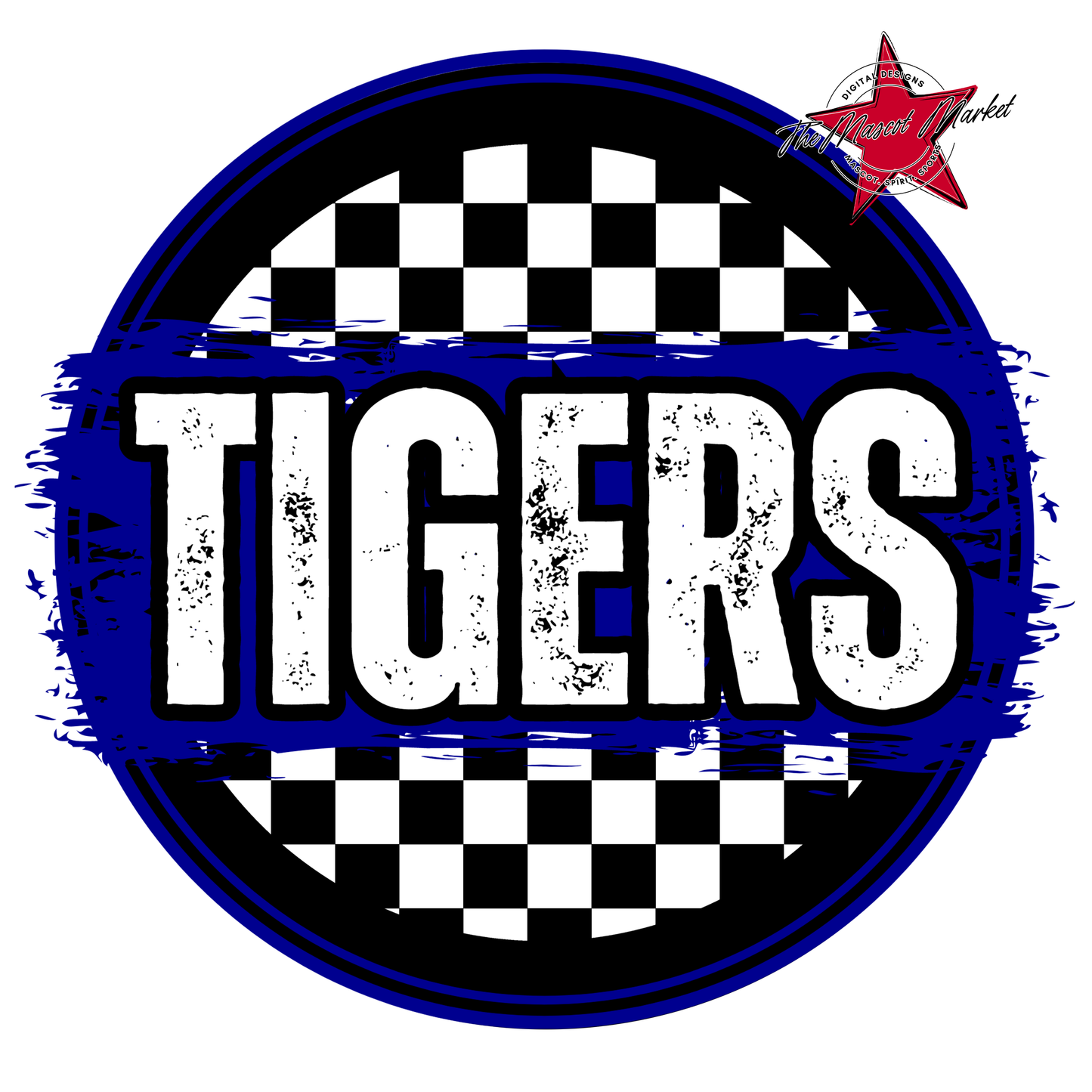 Tigers Circle Frame-Blue