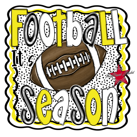 It's Football Season Dot Design-Bright Yellow
