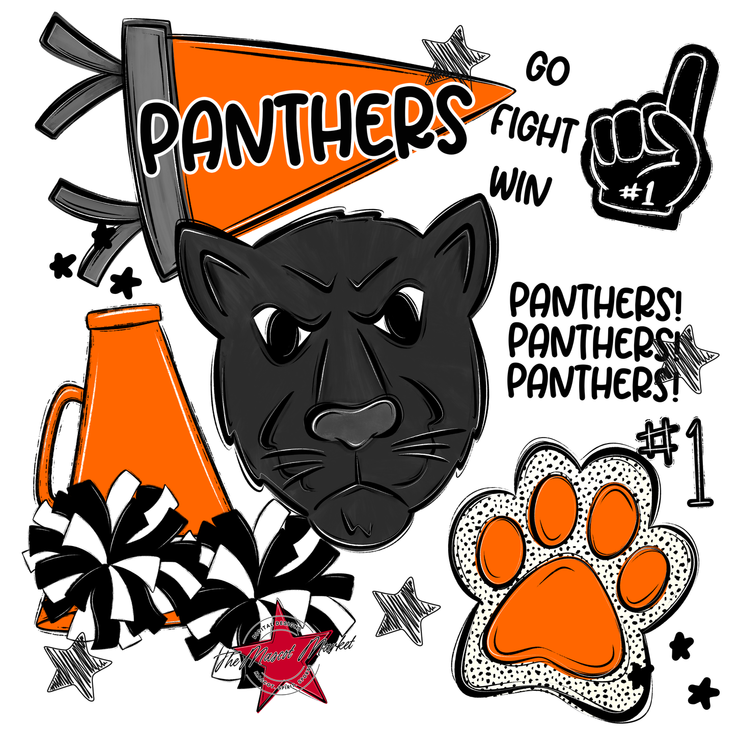 Panthers Spirit Design-Orange