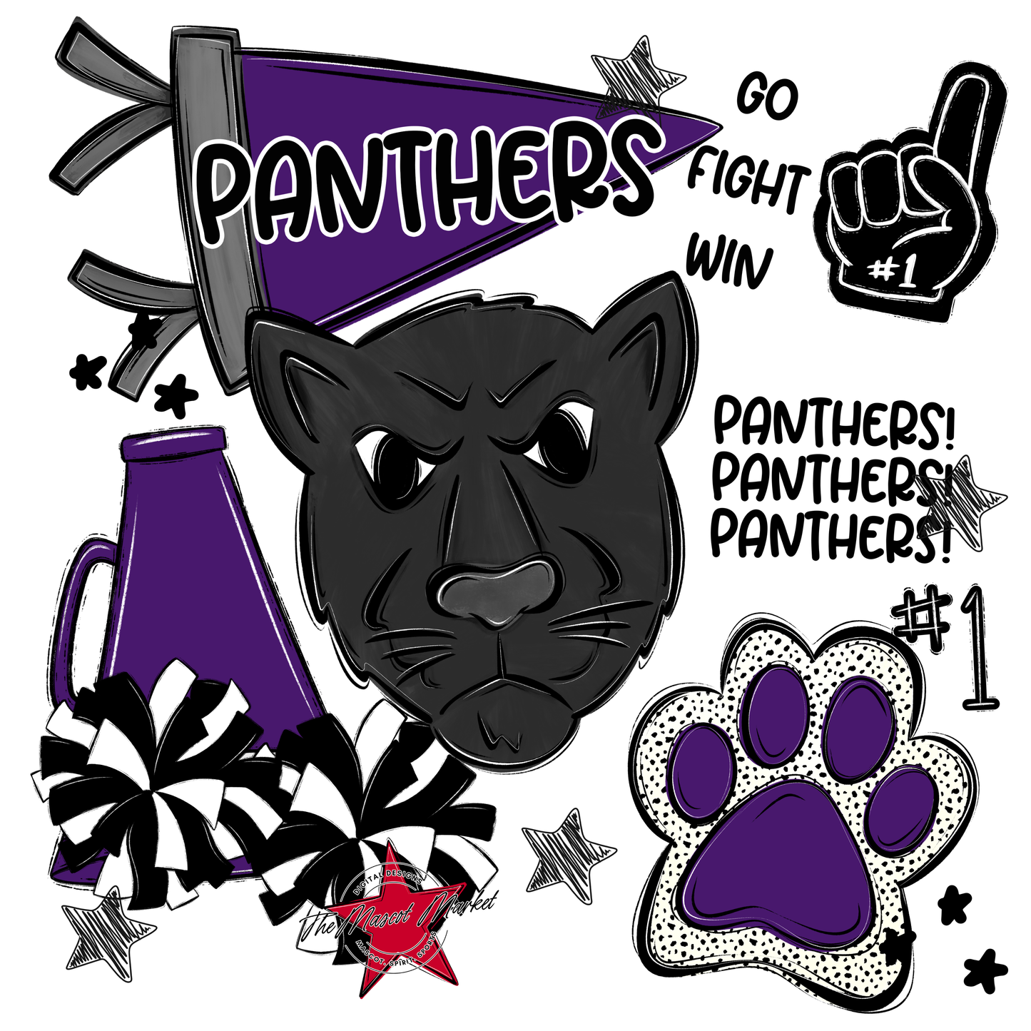 Panthers Spirit Design-Purple