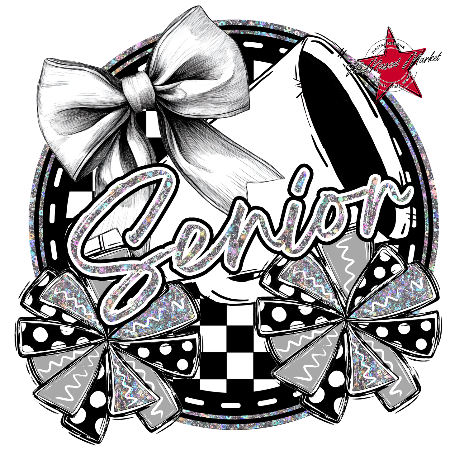 Senior Cheer Circle Design-Silver