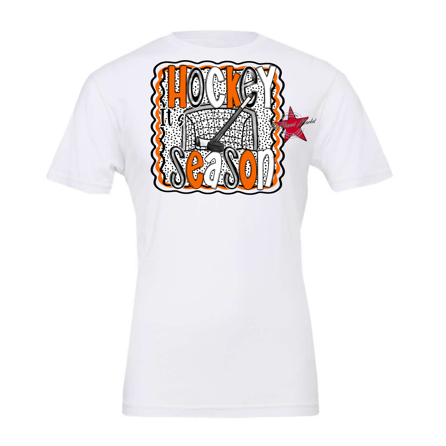 It's Hockey Season Dot Design-Orange