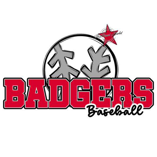 Badgers Varsity Baseball Design-Red