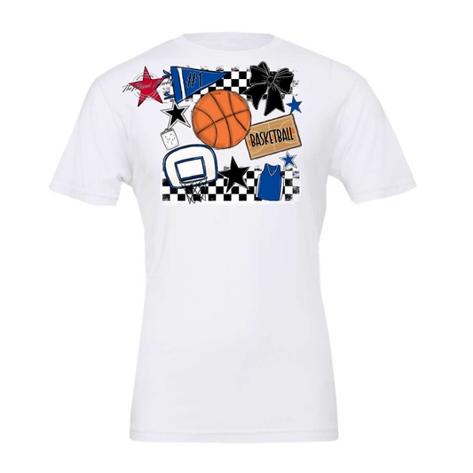 Basketball Checkers Spirit Design-Off Blue2