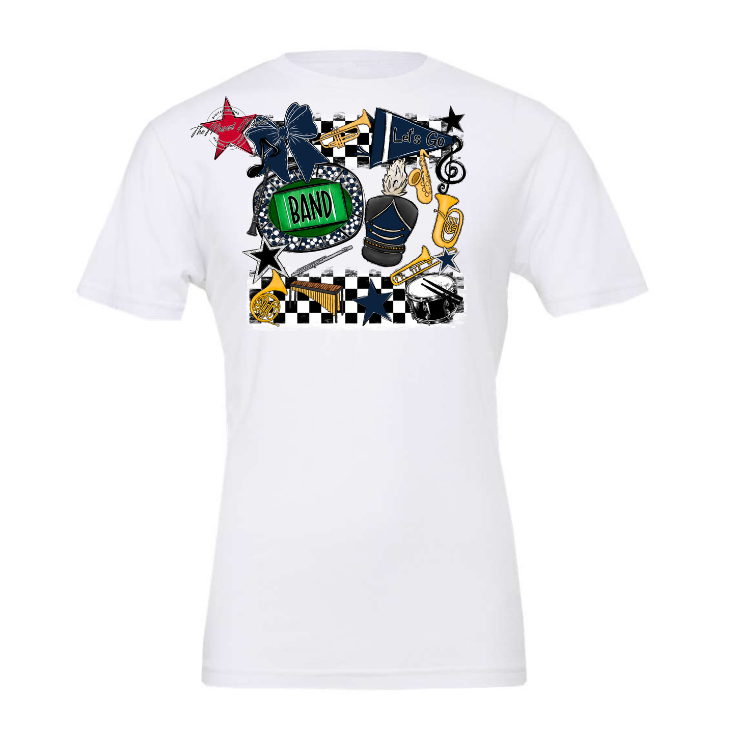 Band Checkers Spirit Design-Navy