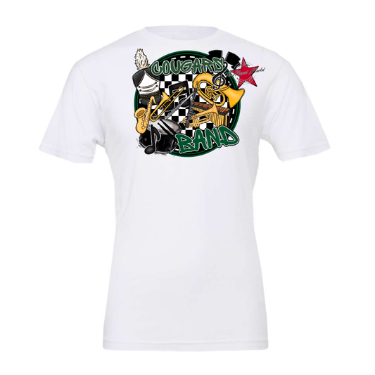 Cougars Circle Band Design-Green