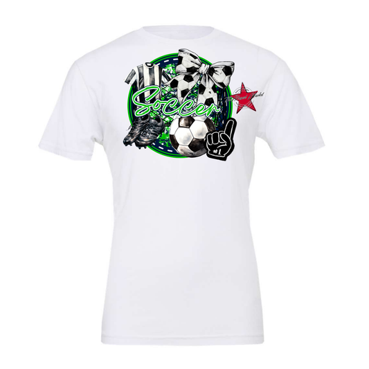 Circle Soccer Design-Navy-Bright Green