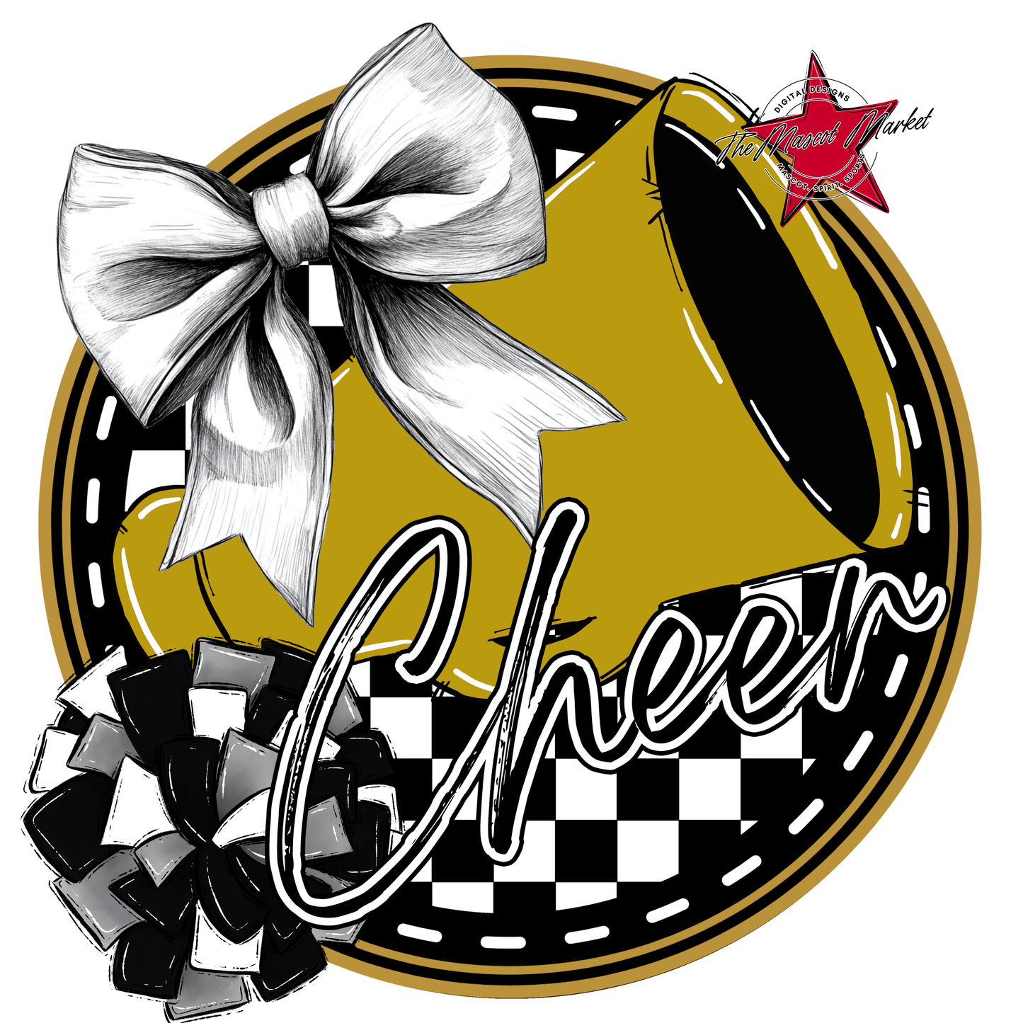 Cheer Circle Design-Gold