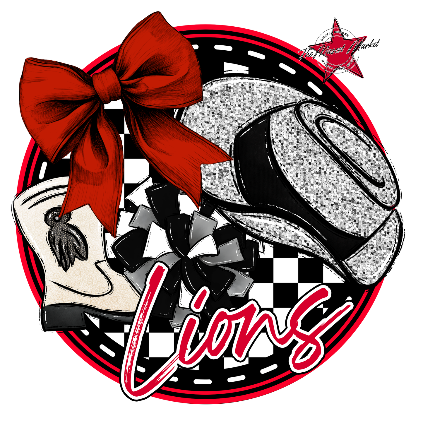 Lions Circle Drillteam Design-Red