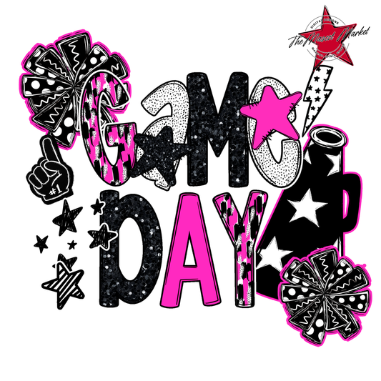 Cheer Game Day Scrape-Pink