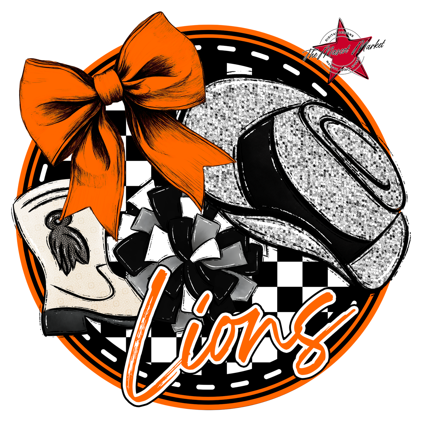 Lions Circle Drillteam Design-Orange