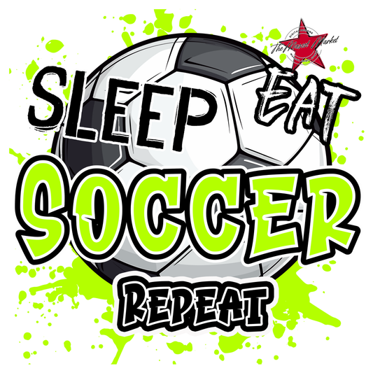 Eat Sleep Soccer Repeat-Neon