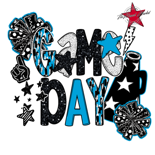 Cheer Game Day Scrape-Carolina Blue