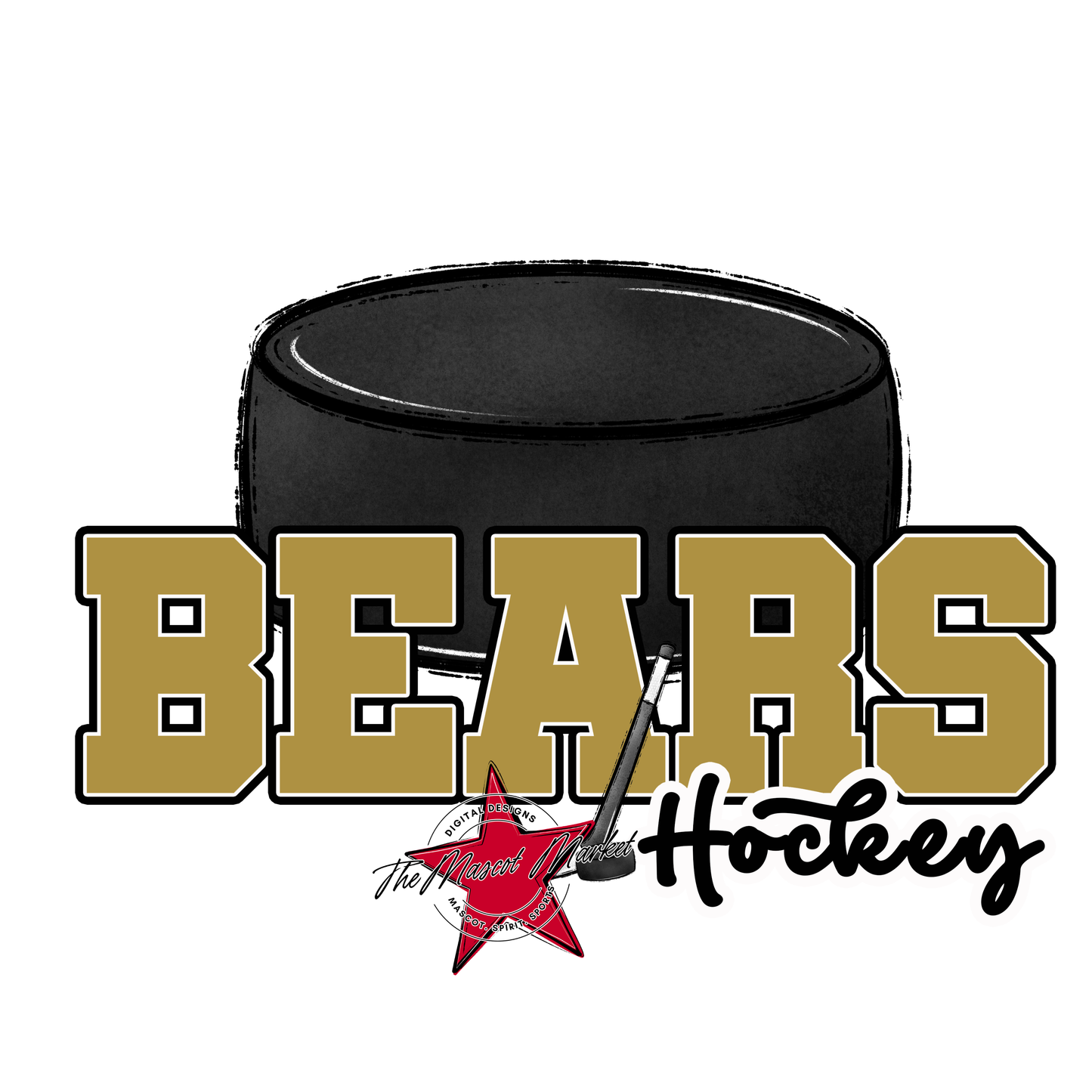 Bears Varsity Hockey Design-Gold
