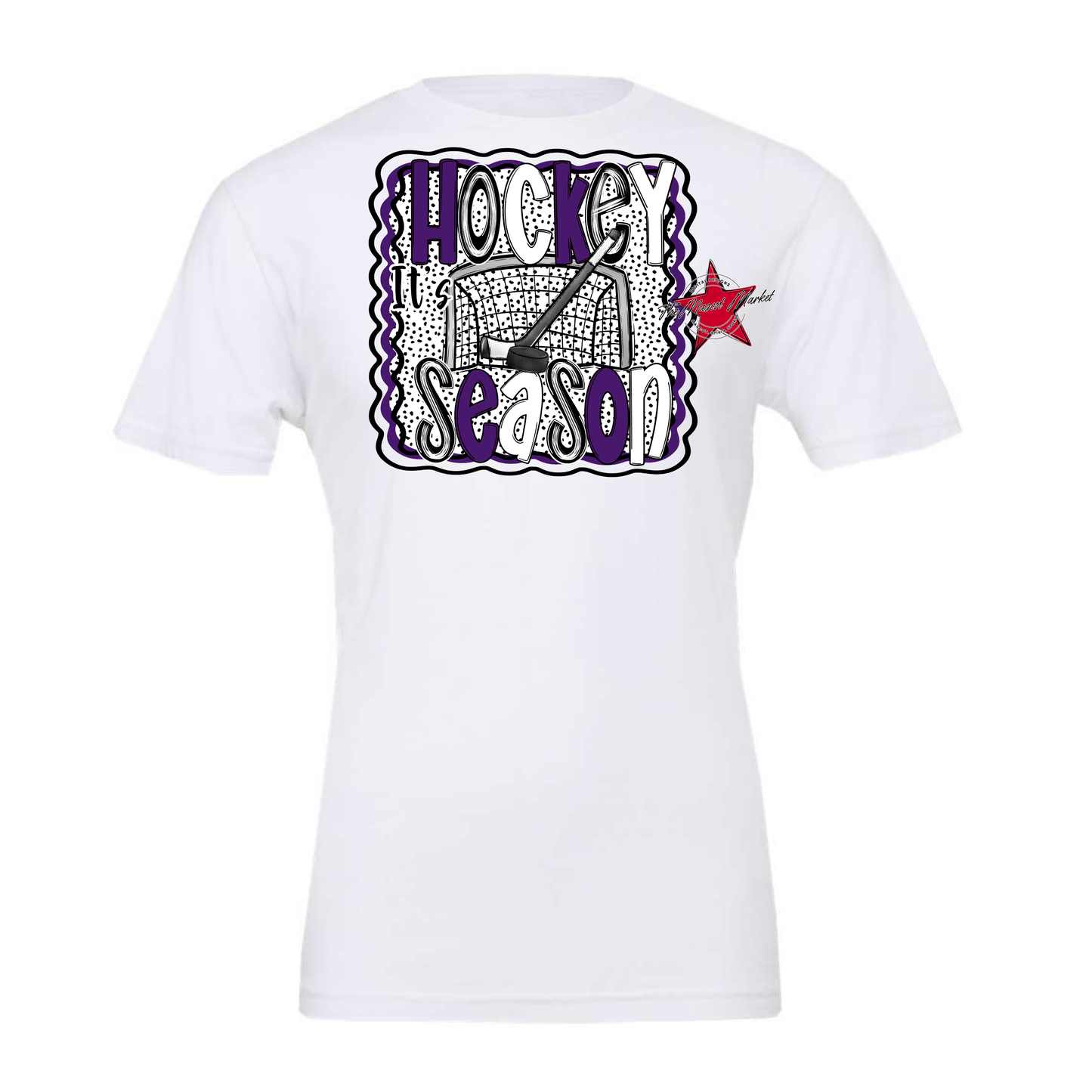 It's Hockey Season Dot Design-Purple