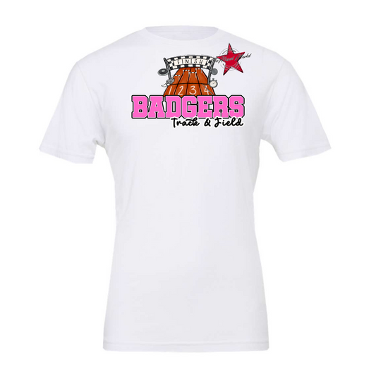 Badgers Varsity Track and Field Design-Baby Pink