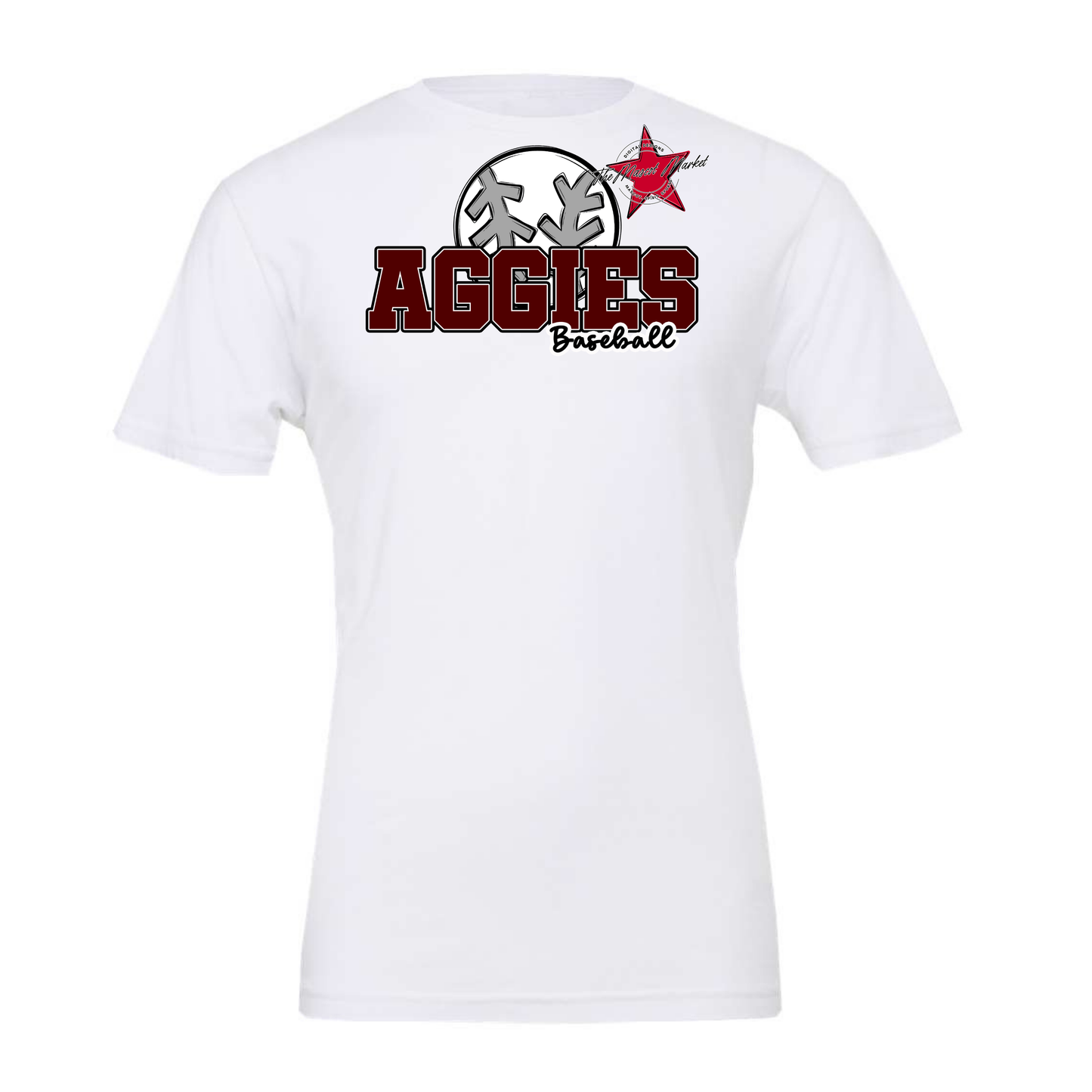 Aggies Varsity Baseball Design-Maroon