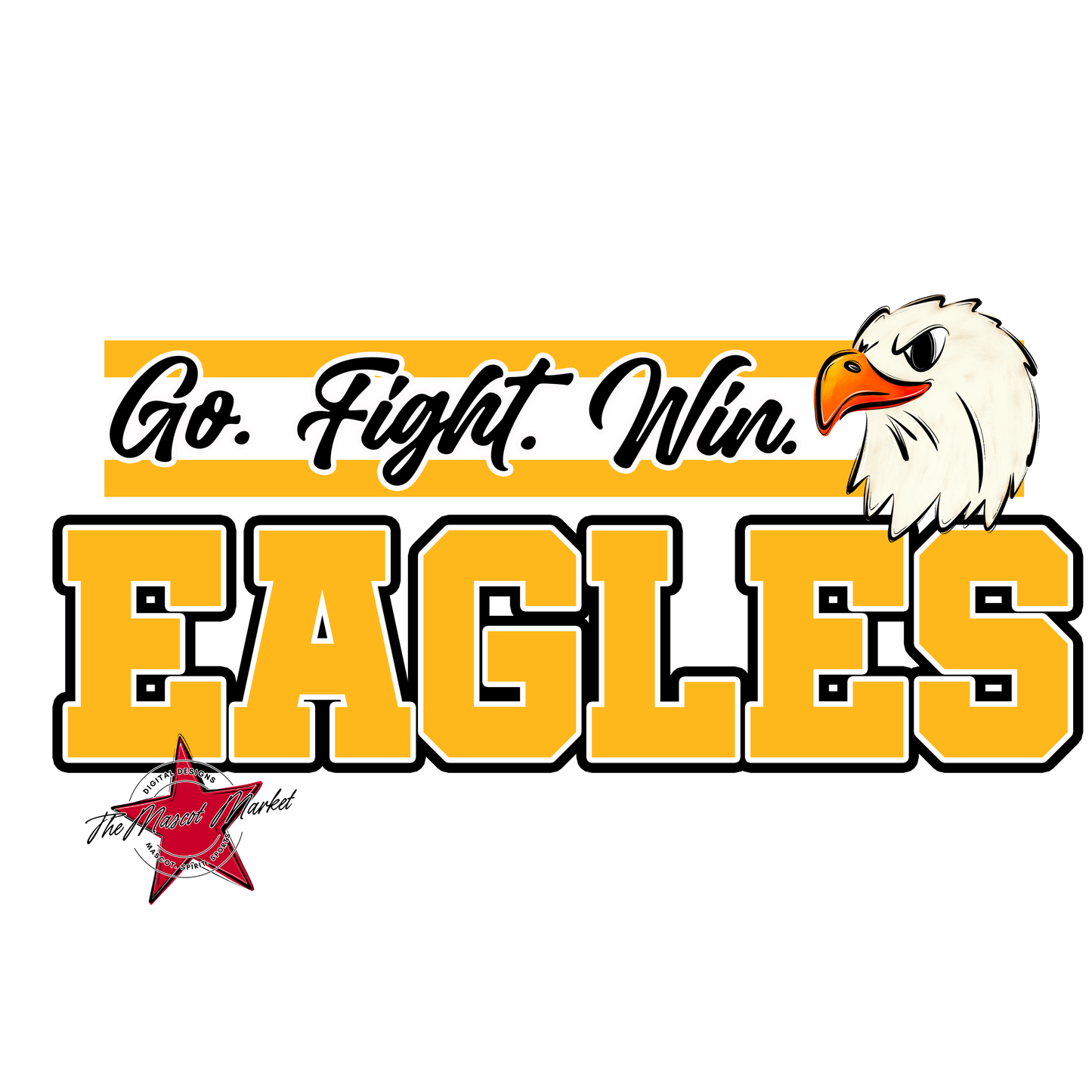 Go Fight Win Eagles-Yellow