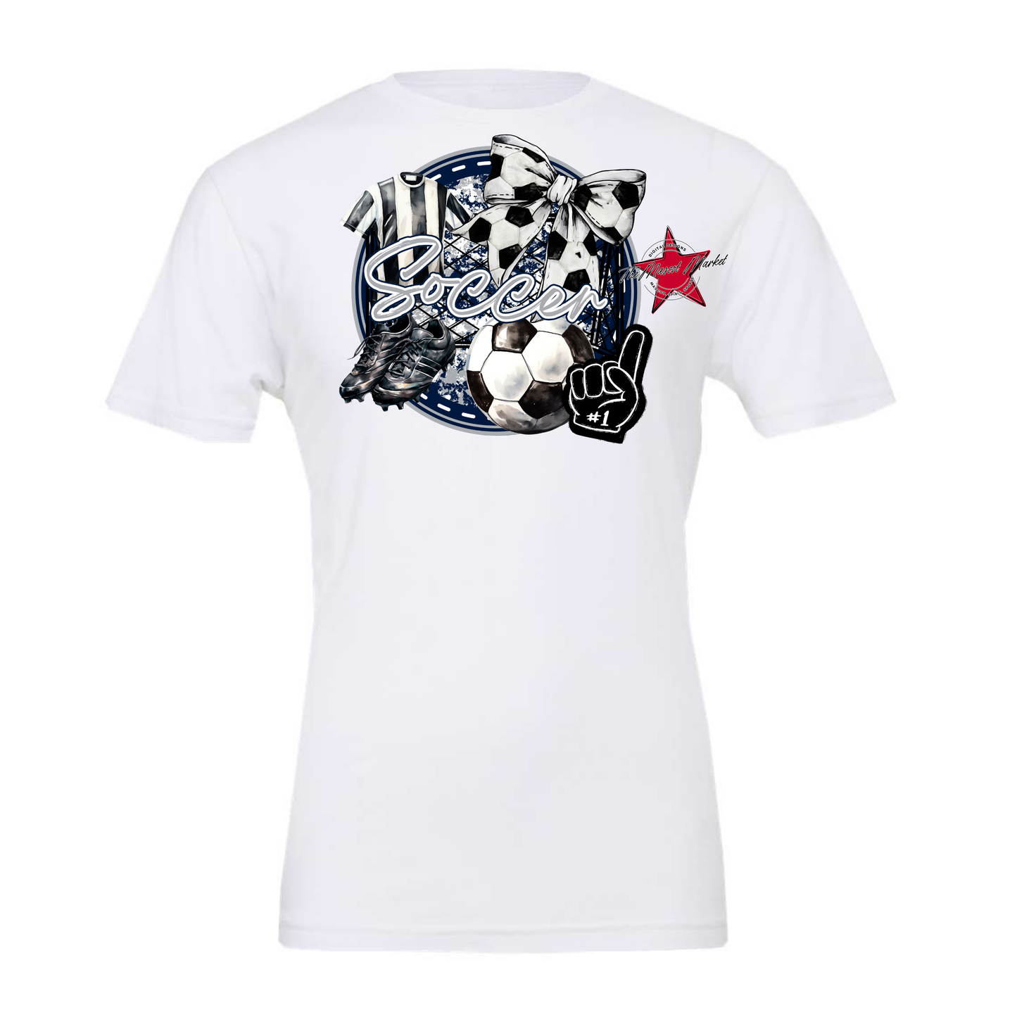 Circle Soccer Design-Navy-Grey