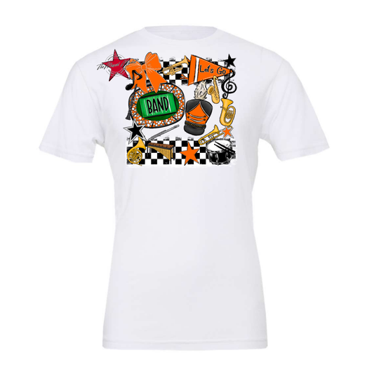 Band Checkers Spirit Design-Orange