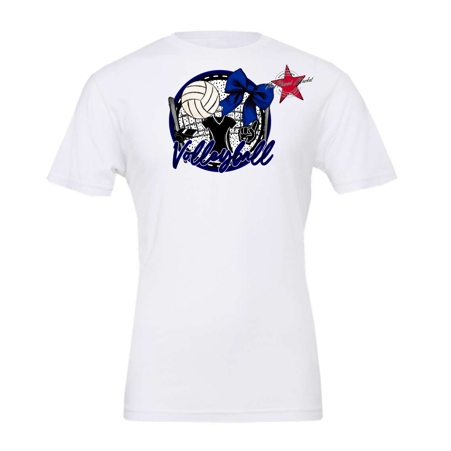 Circle Volleyball Design-Blue