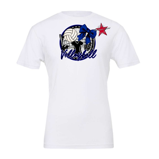 Circle Volleyball Design-Blue