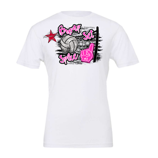 Volleyball Sequins w Net-Pink