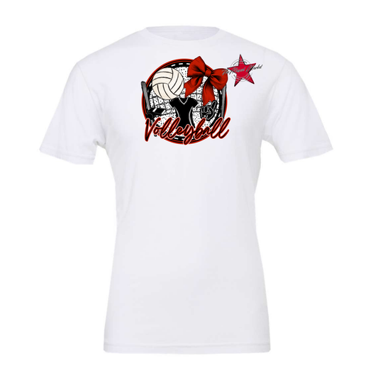Circle Volleyball Design-Red