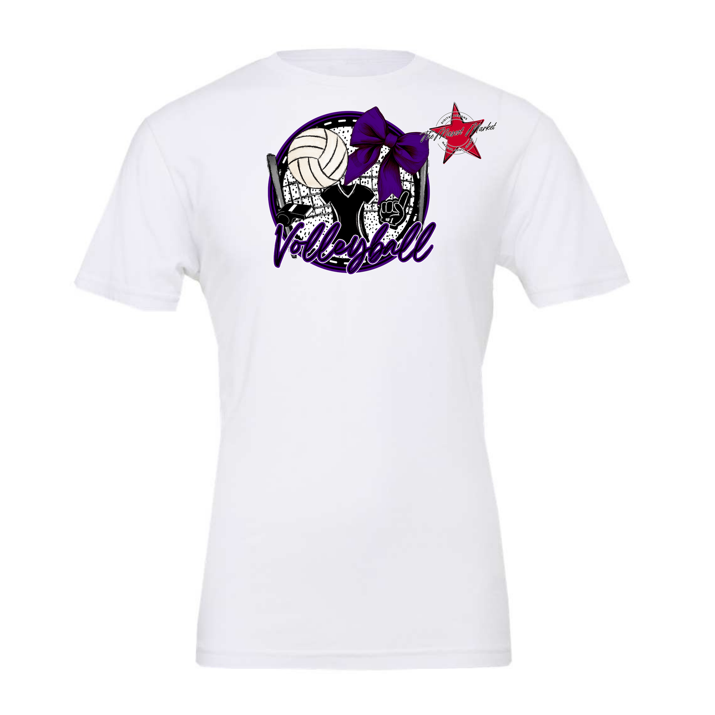 Circle Volleyball Design-Purple
