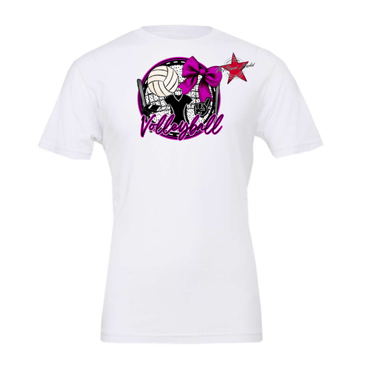 Circle Volleyball Design-Pink