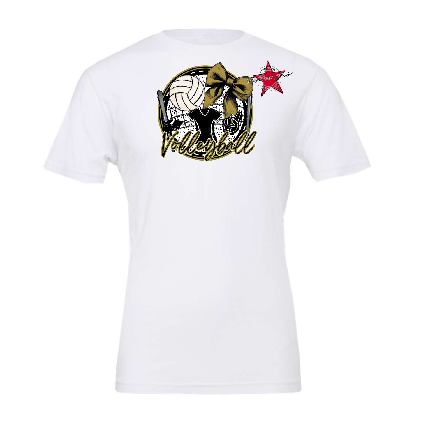 Circle Volleyball Design-Gold