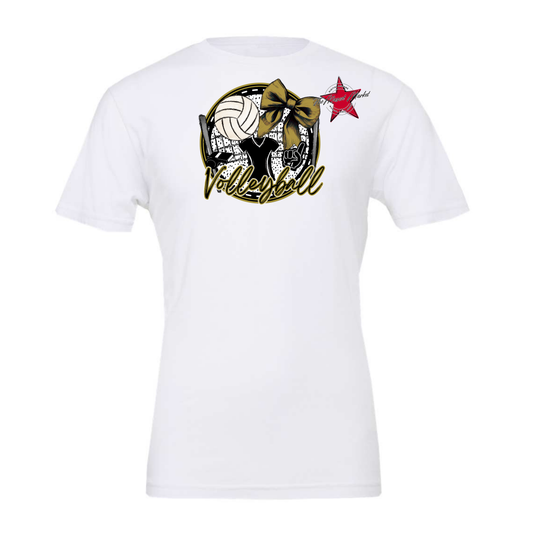 Circle Volleyball Design-Gold