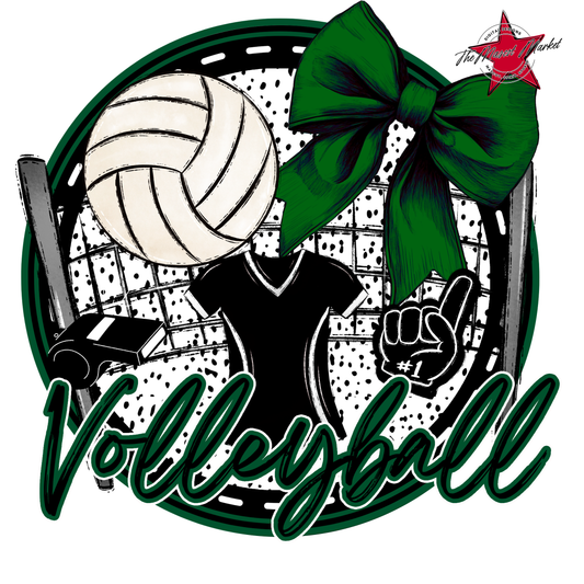 Circle Volleyball Design-Green