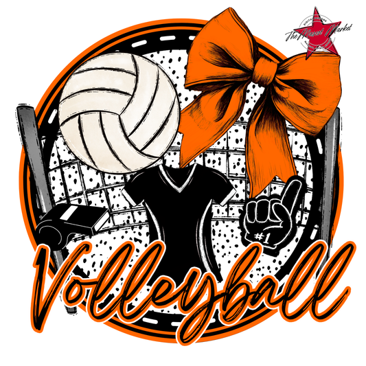 Circle Volleyball Design-Orange