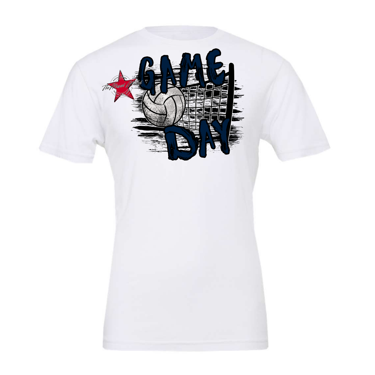 Volleyball Game Day w Net-Navy