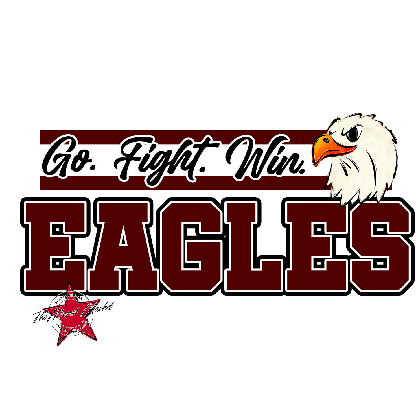 Go Fight Win Eagles-Maroon