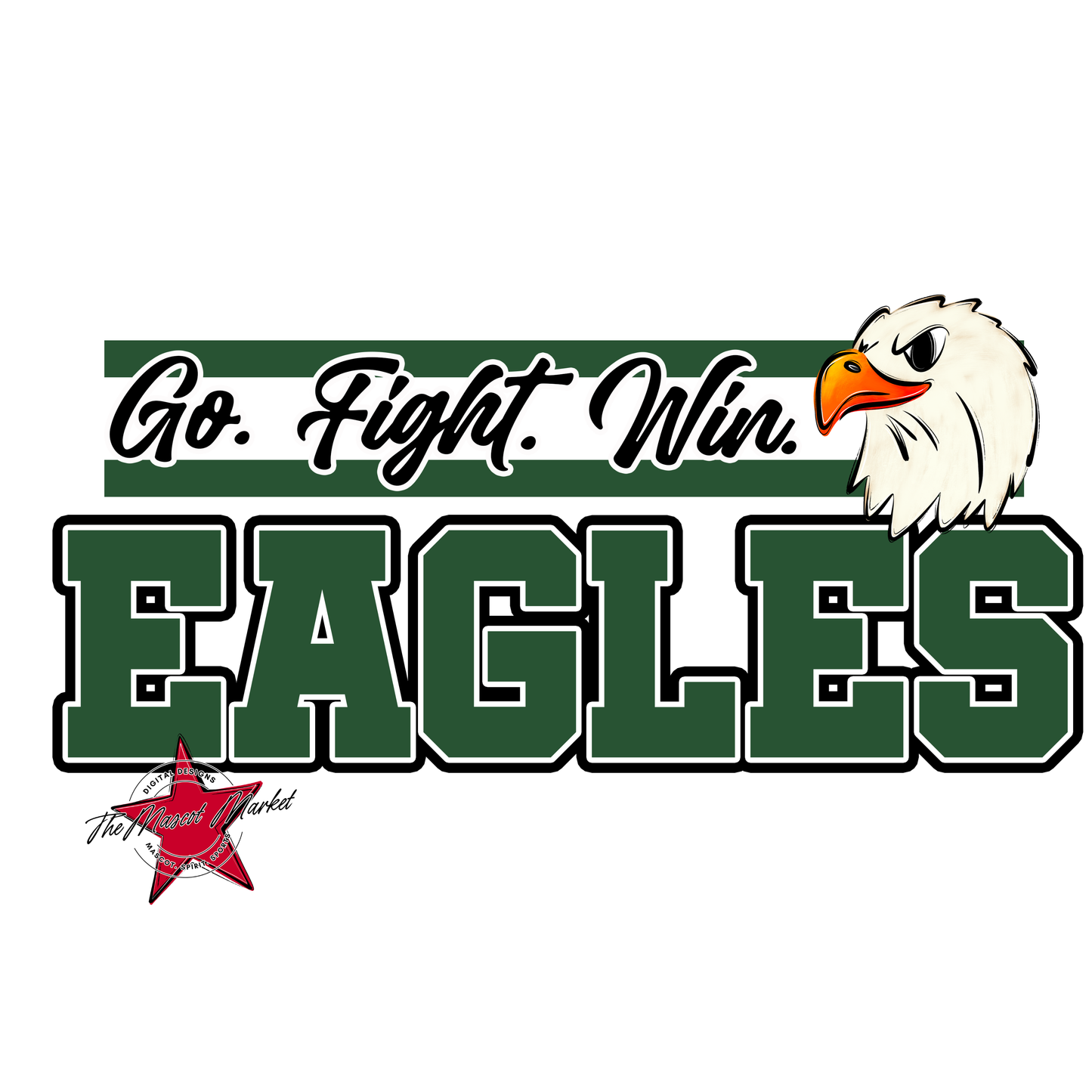 Go Fight Win Eagles-Green