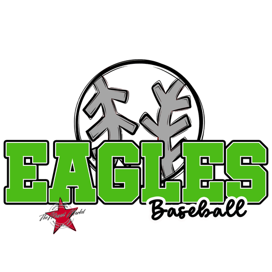 Eagles Varsity Baseball Design-Bright Green