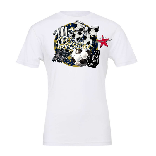 Circle Soccer Design-Navy-Gold