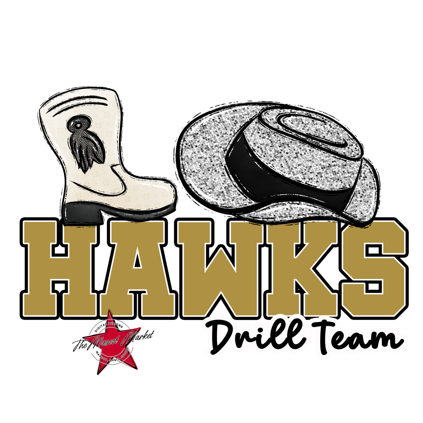 Hawks Varsity Drillteam-Gold