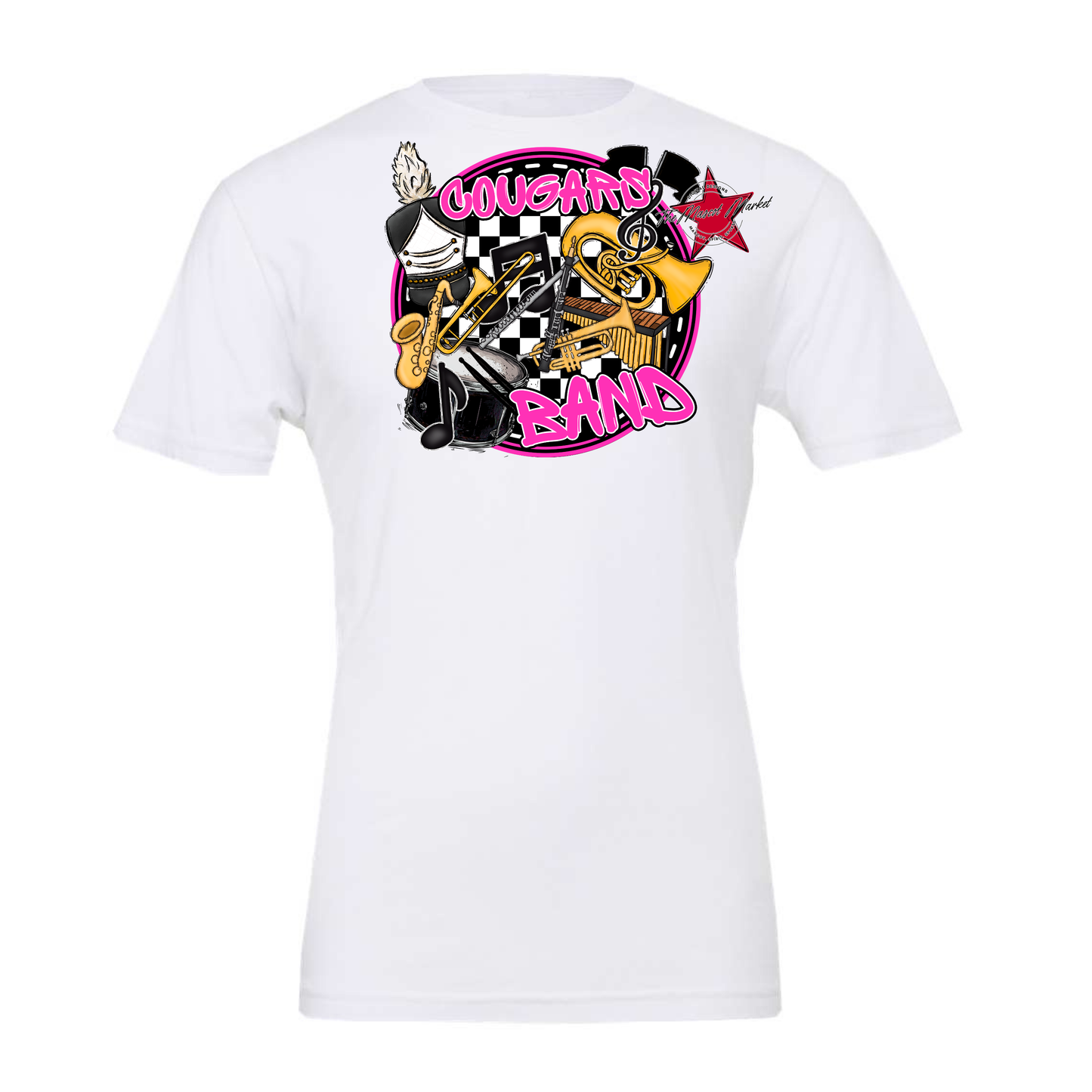 Cougars Circle Band Design-Pink