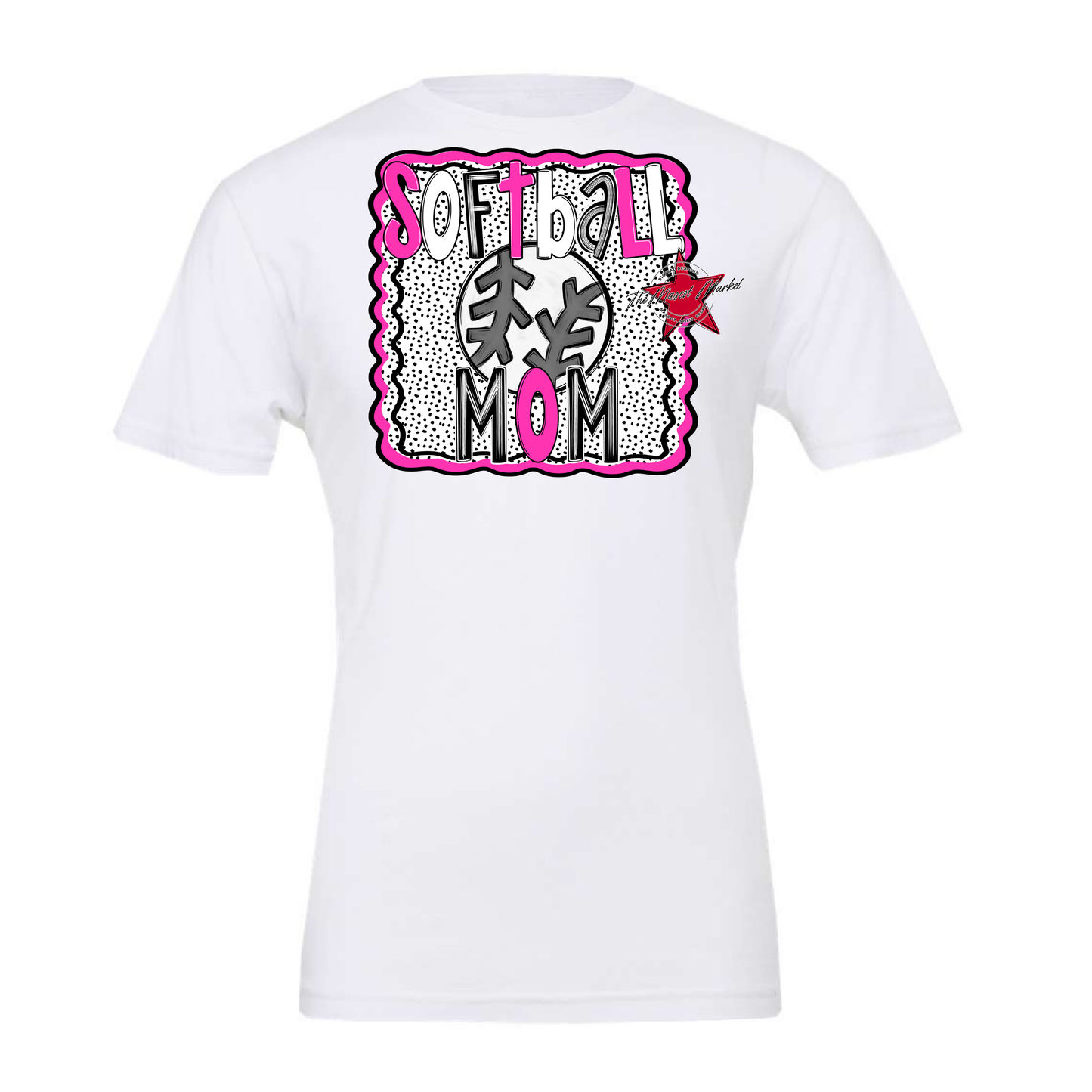 Softball Mom Dot Design-Pink