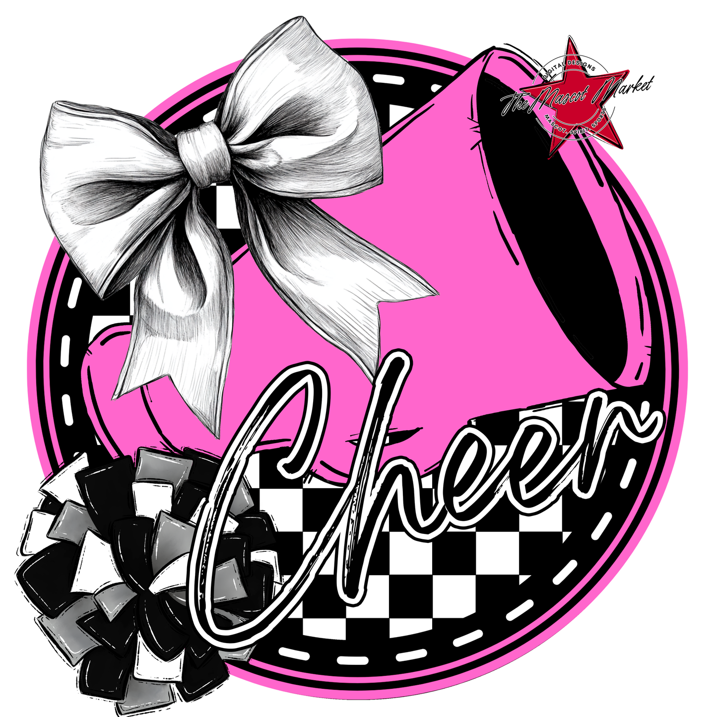 Cheer Circle Design-Baby Pink