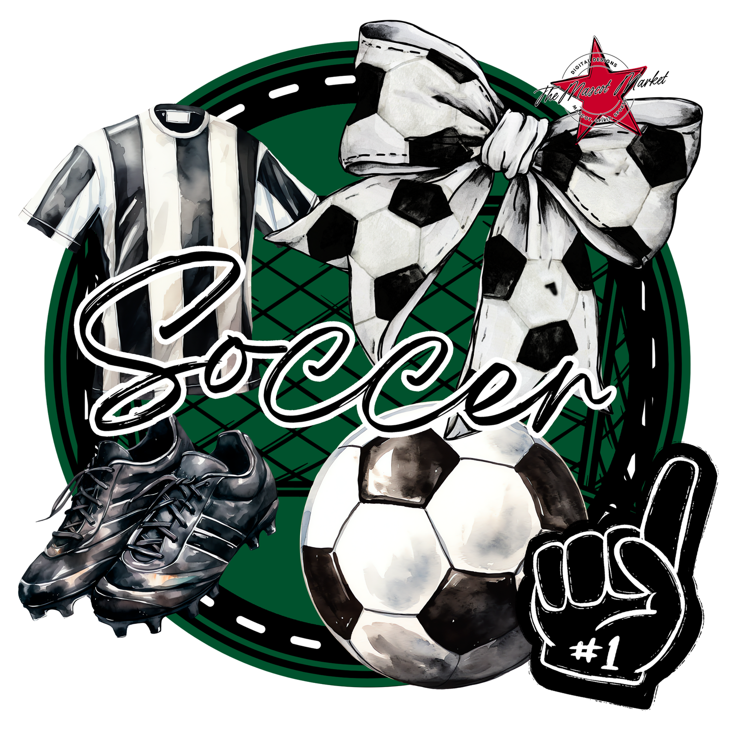 Circle Soccer Design-Green